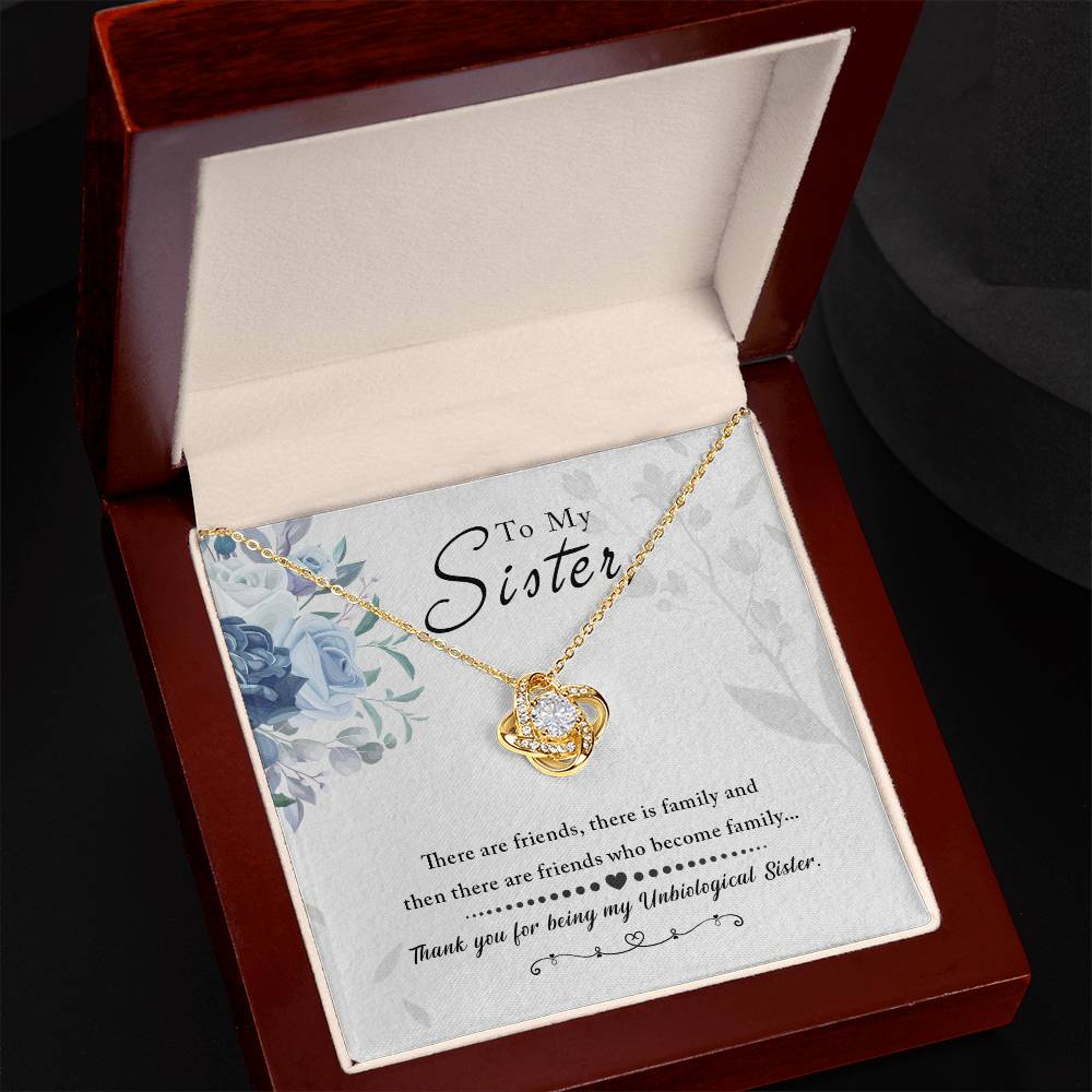 To My Sister, Thank You For Everything - Love Knot Neckalce