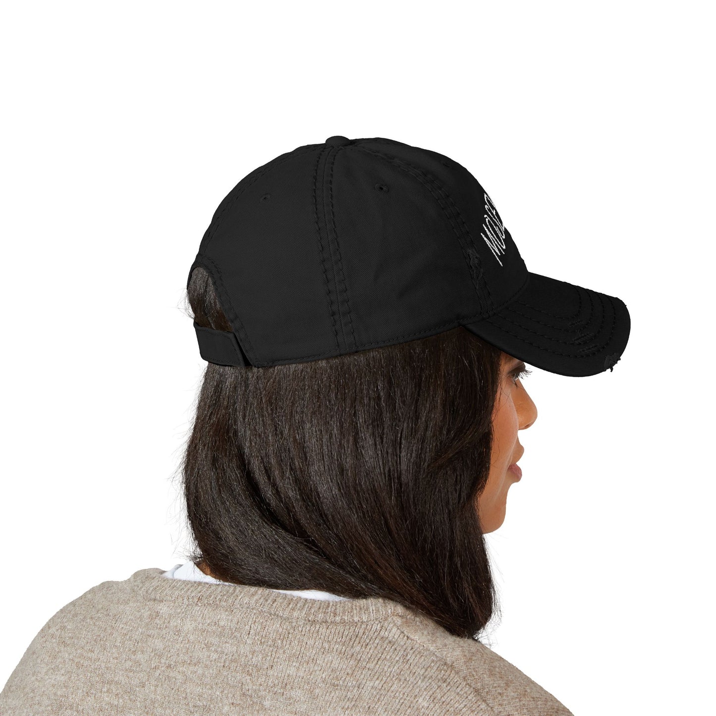 Embroidered Distressed Dad Hat