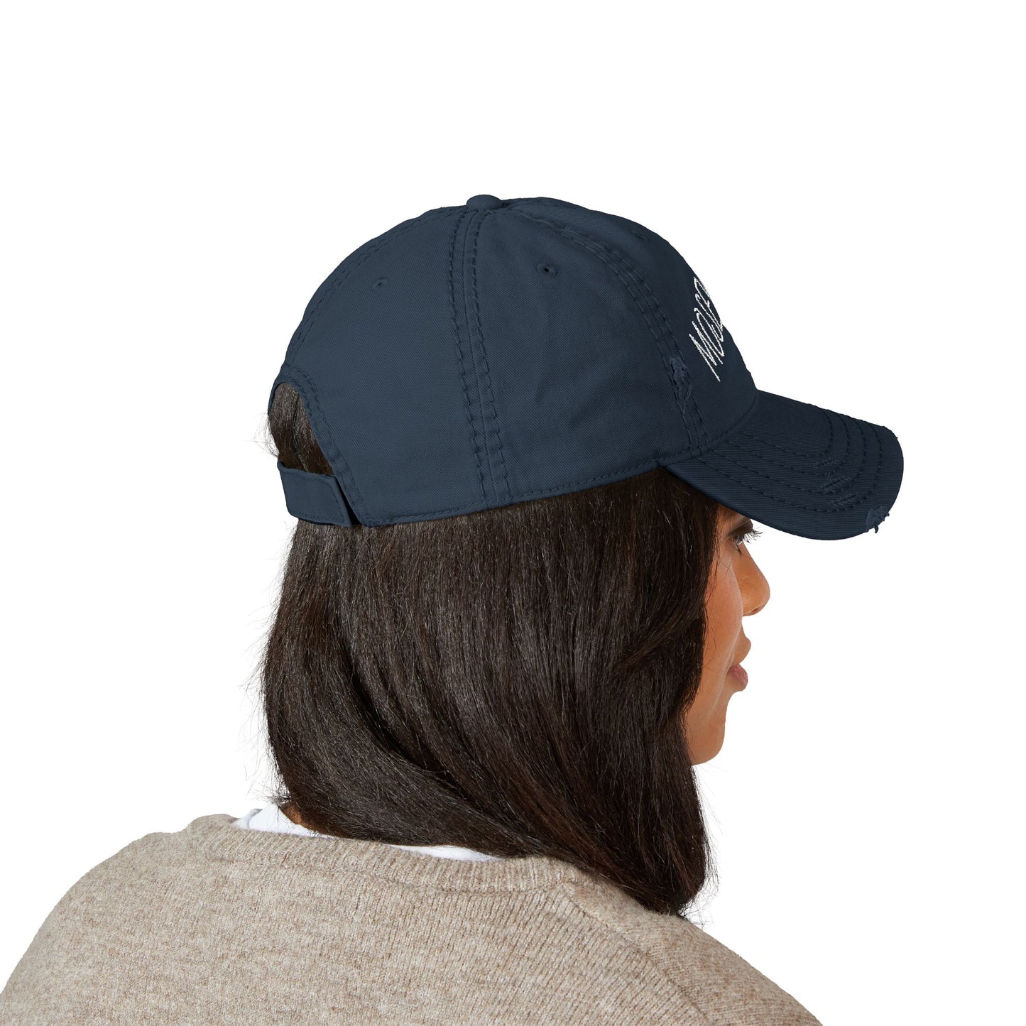 Embroidered Distressed Dad Hat