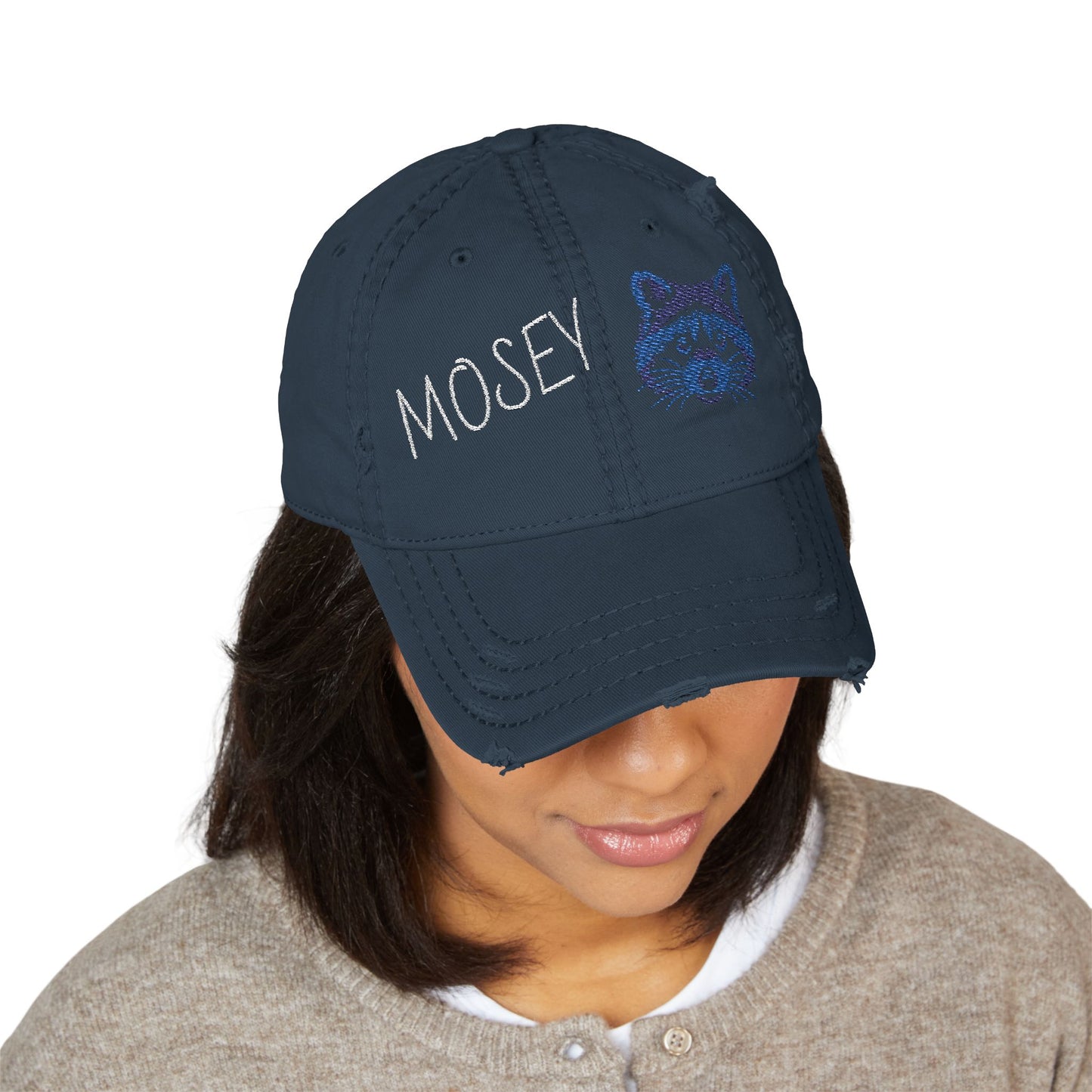 Embroidered Distressed Dad Hat