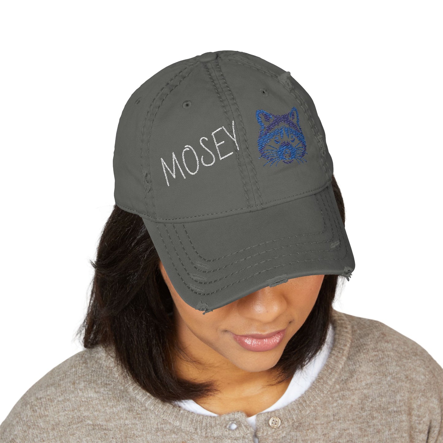 Embroidered Distressed Dad Hat