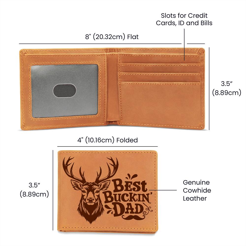 Genuine Leather Wallet - Best Bucking Dad