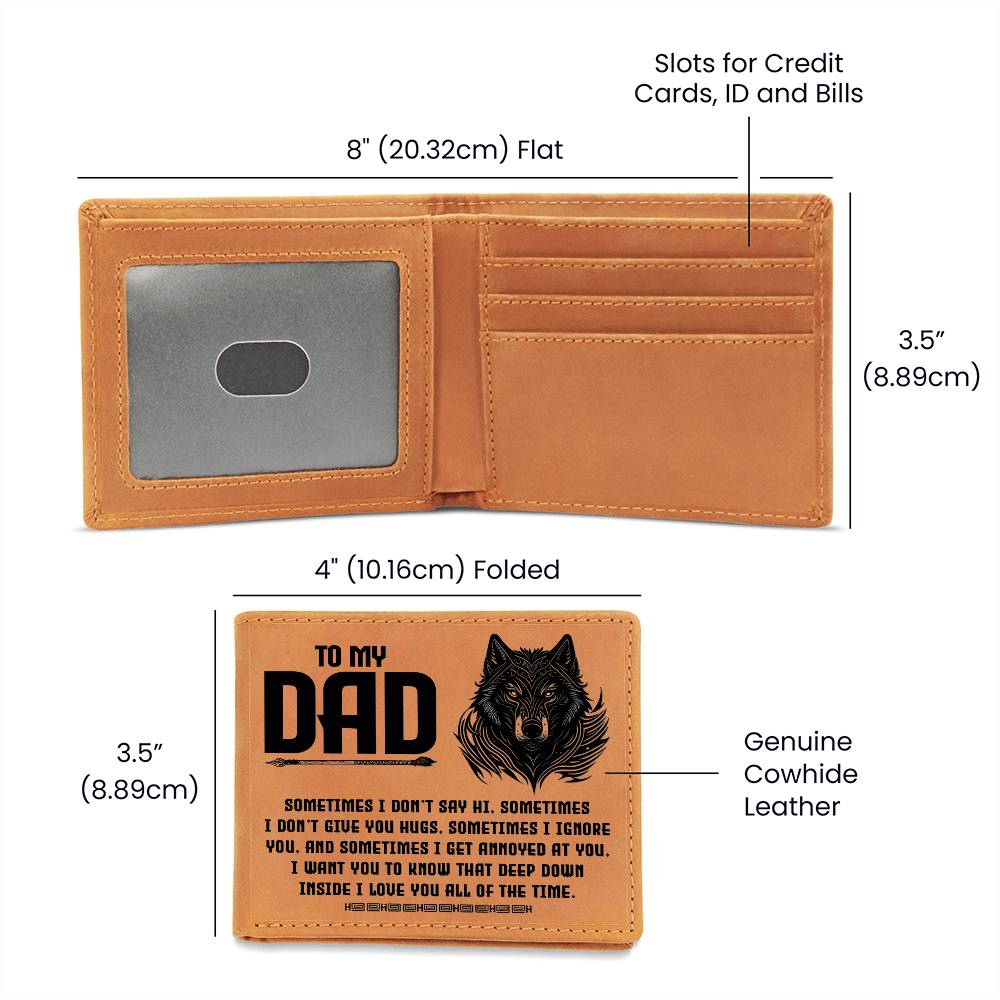 Genuine Leather Wallet - Dad Wolf