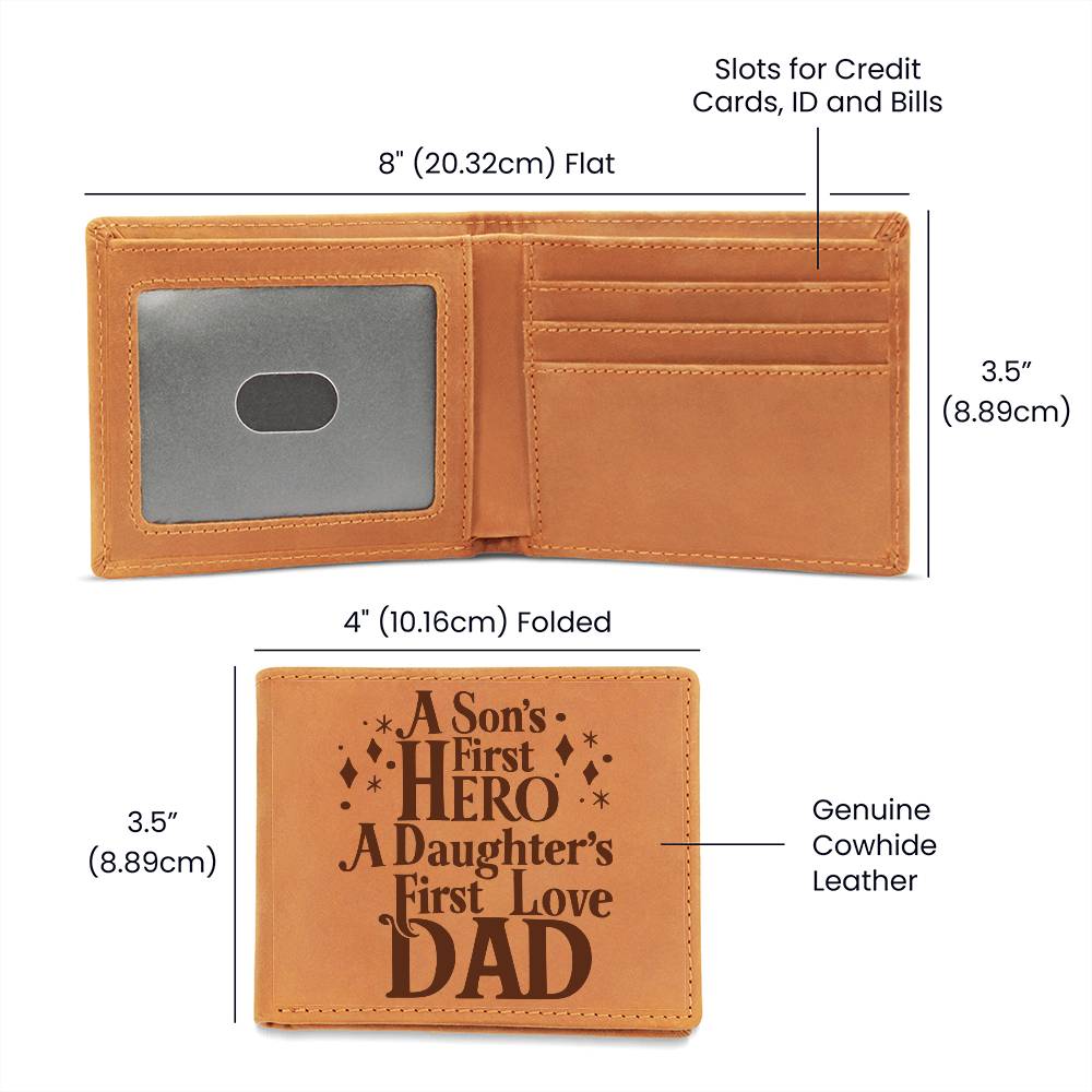 Genuine Leather Wallet - Dad Hero