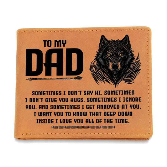 Genuine Leather Wallet - Dad Wolf