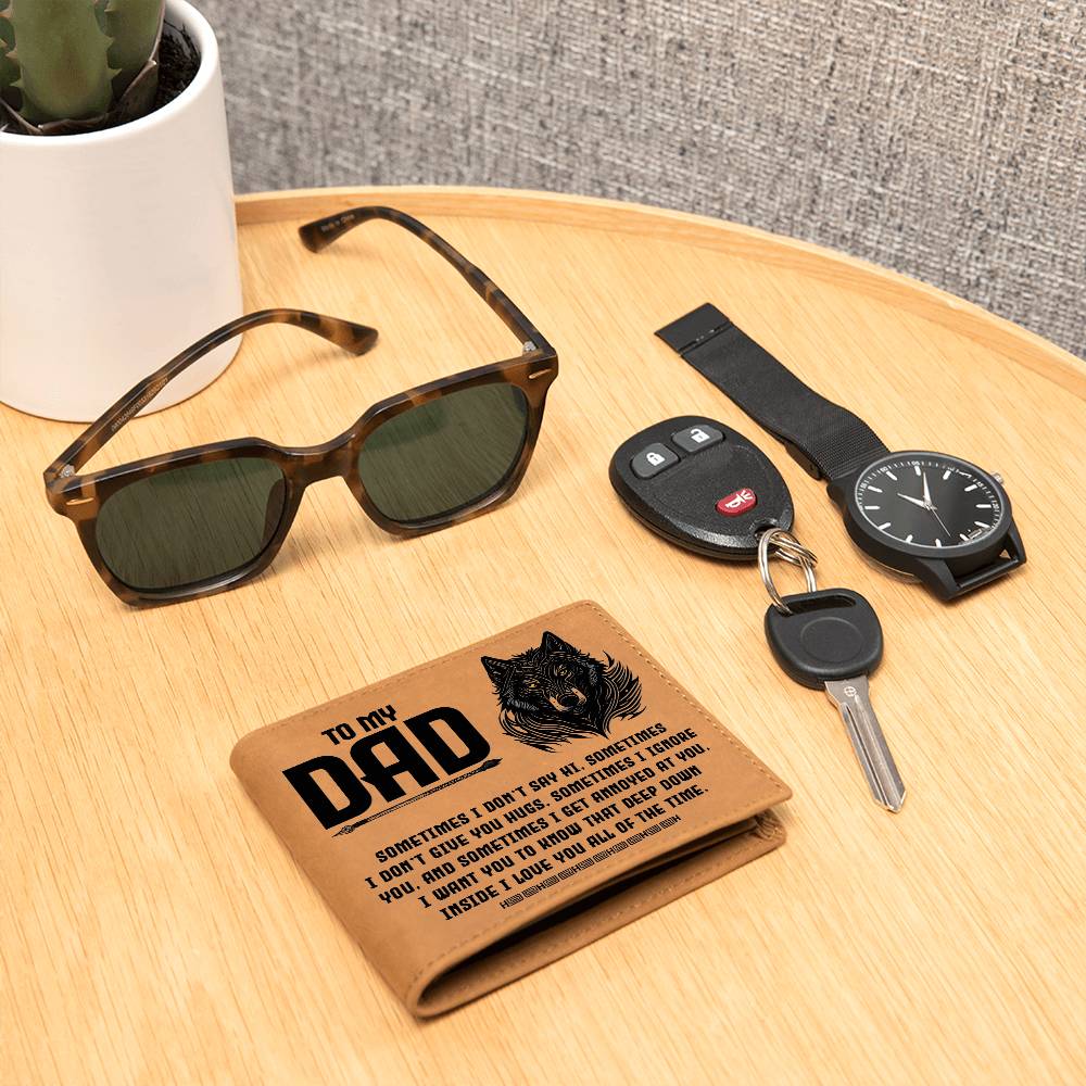 Genuine Leather Wallet - Dad Wolf