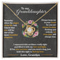To My Granddaughter, Hold This Tight To Feel My Love - Love Knot Neckalce