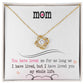 To My Mom, I Loved You My Whole Life - Love Knot Neckalce