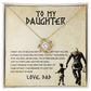 To My Daughter, You Will Never Lose - Love Knot Neckalce
