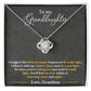 To My Granddaughter, You_ll Feel My Love Within This - Love Knot Neckalce