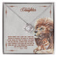 To My Beautiful Daughter, I Promise To Love You For The Rest Of My Life - Love Knot Neckalce