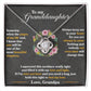 To My Granddaughter, Hold This Tight To Feel My Love - Love Knot Neckalce