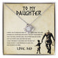 To My Daughter, You Will Never Lose - Love Knot Neckalce