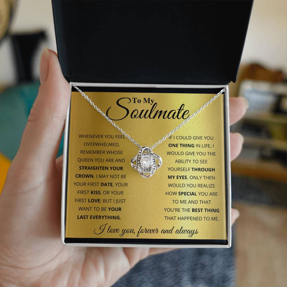 To My Soulmate, You_re The BEst Thing That Happened To Me - Love Knot Neckalce