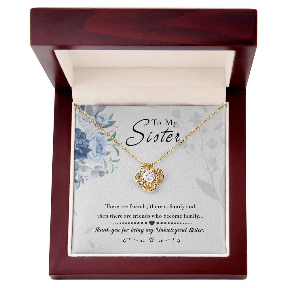 To My Sister, Thank You For Everything - Love Knot Neckalce