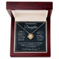 To My Daughter, I Will Always Carry You In My Heart - Love Knot Neckalce