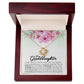 To My Granddaughter, Always Keep Me In Your Heart, - Love Knot Neckalce