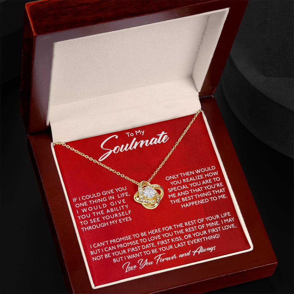 To My Soulmate, You Are Special To Me - Love Knot Neckalce
