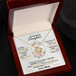 To My Lovely Daughter, Hold This Tight To Feel My Love - Love Knot Neckalce