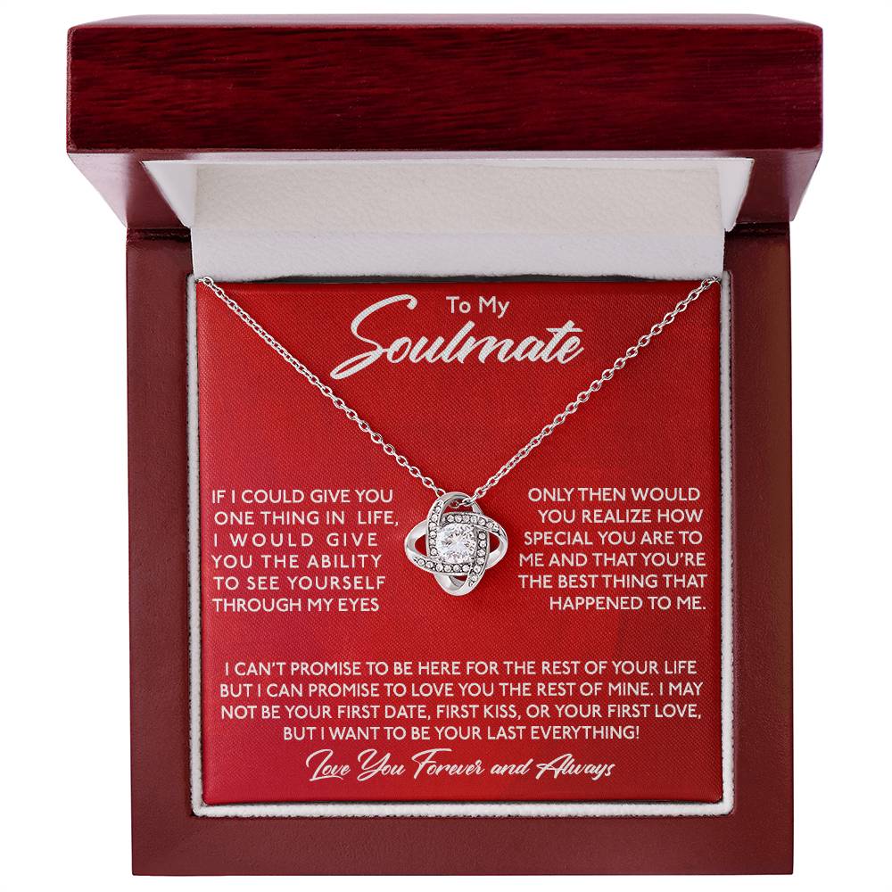 To My Soulmate, You Are Special To Me - Love Knot Neckalce