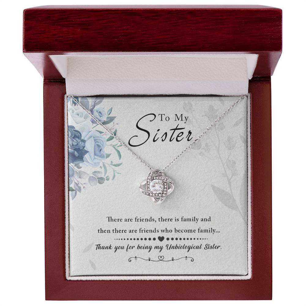 To My Sister, Thank You For Everything - Love Knot Neckalce