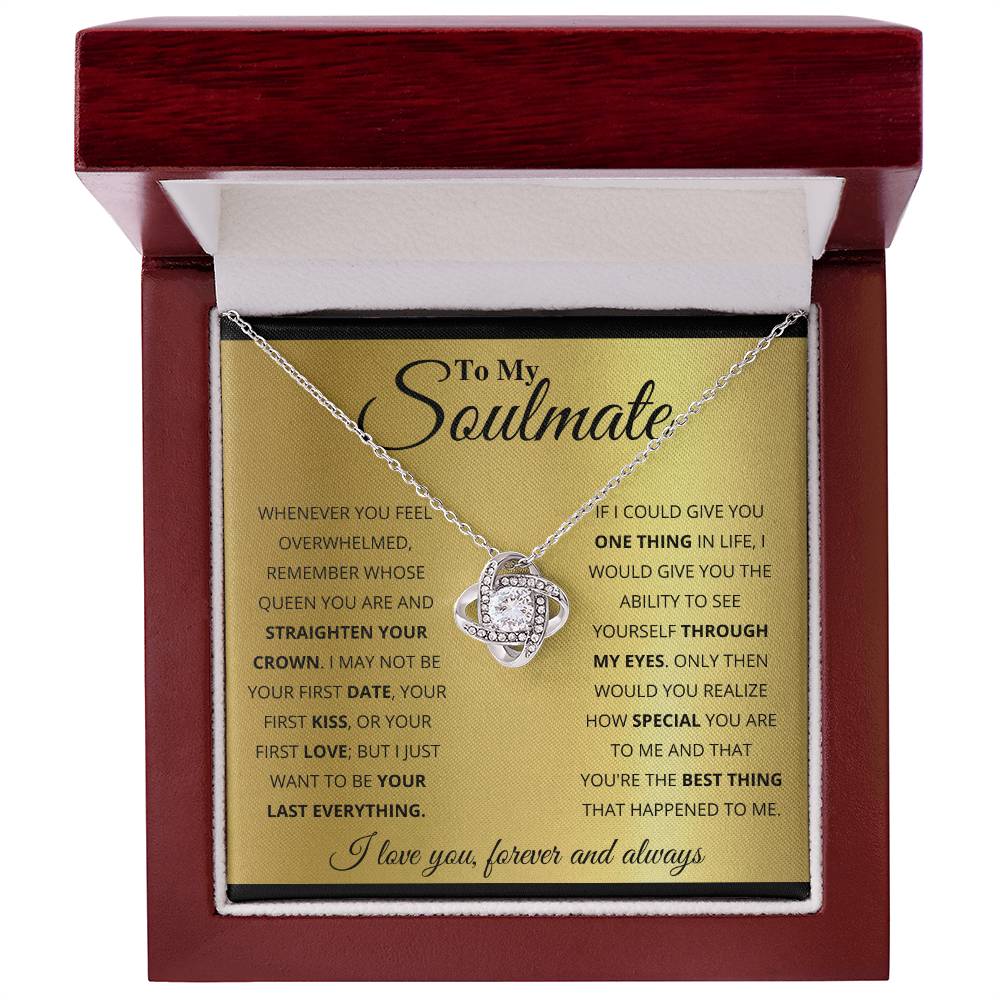 To My Soulmate, You_re The BEst Thing That Happened To Me - Love Knot Neckalce