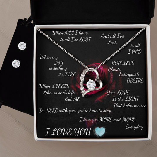 Forever Love Necklace And Earring Set