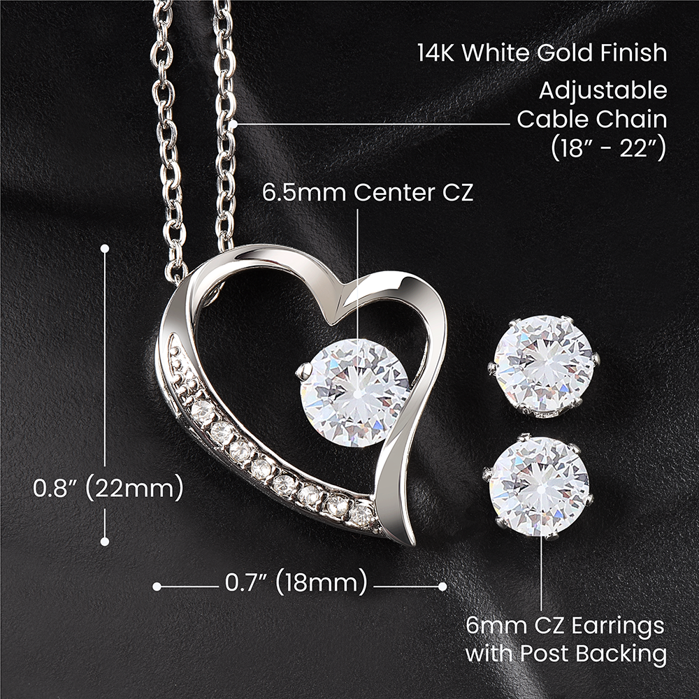 Forever Love Necklace And Earring Set