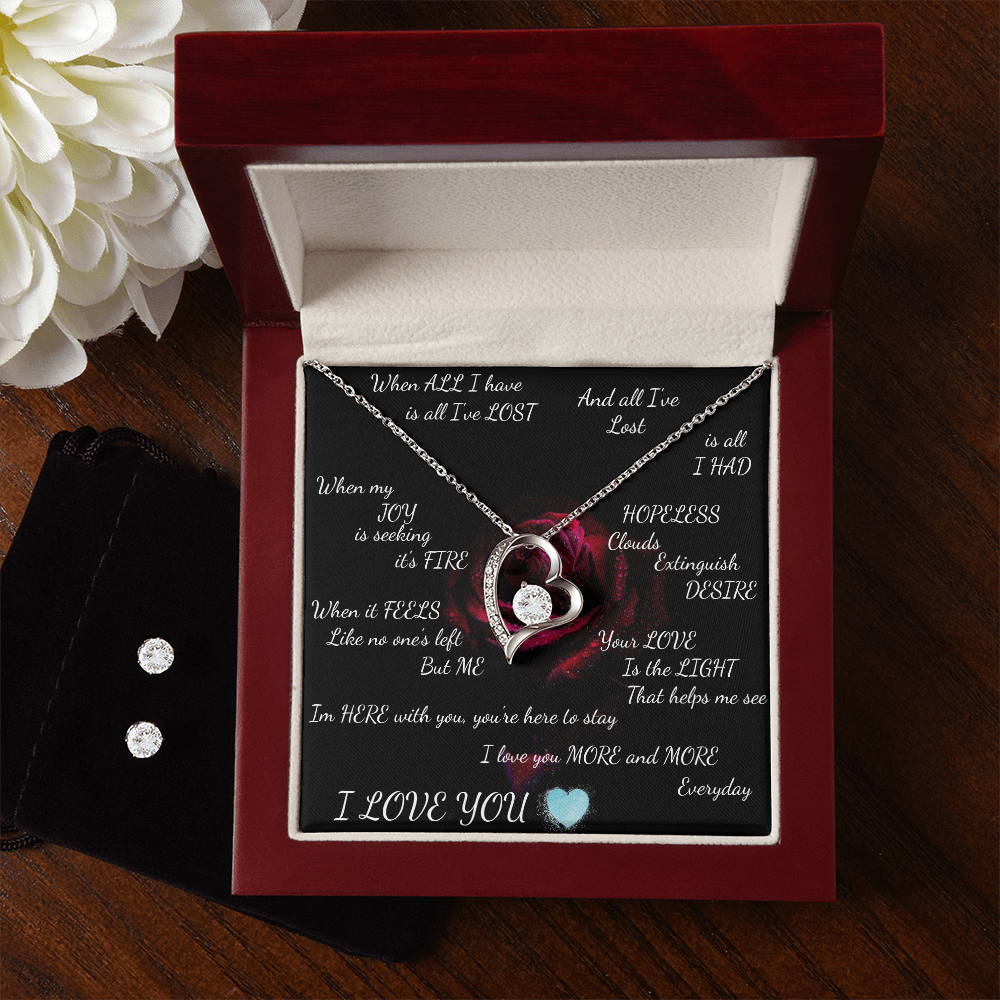 Forever Love Necklace And Earring Set