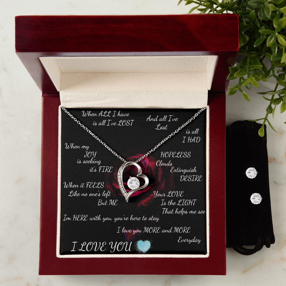 Forever Love Necklace And Earring Set