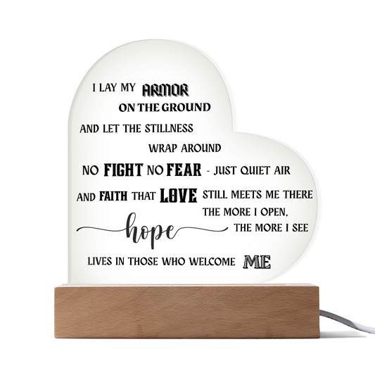 Acrylic Heart - Hope Lives