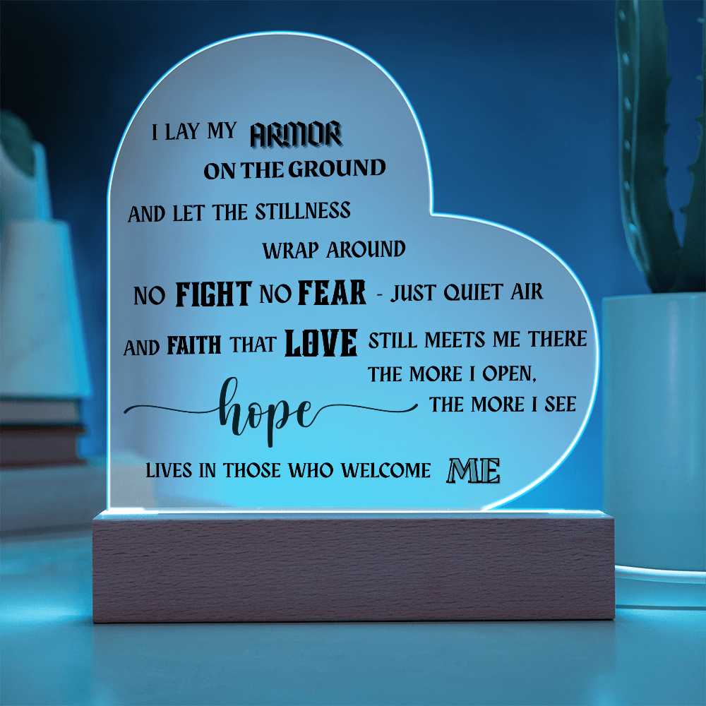 Acrylic Heart - Hope Lives