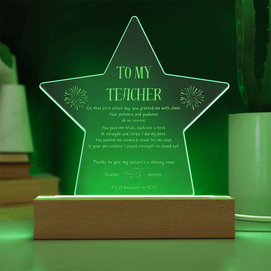 To My Teacher - Because of You