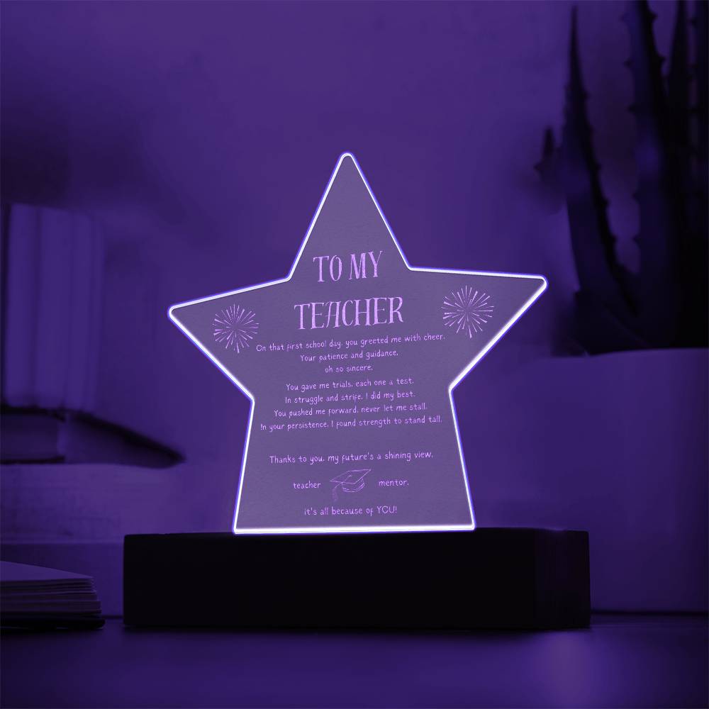To My Teacher - Because of You