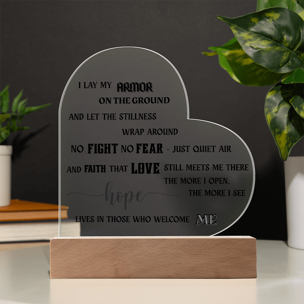 Acrylic Heart - Hope Lives