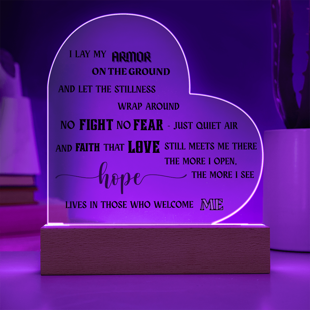 Acrylic Heart - Hope Lives